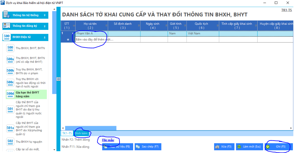 kê khai bảo hiểm vnpt